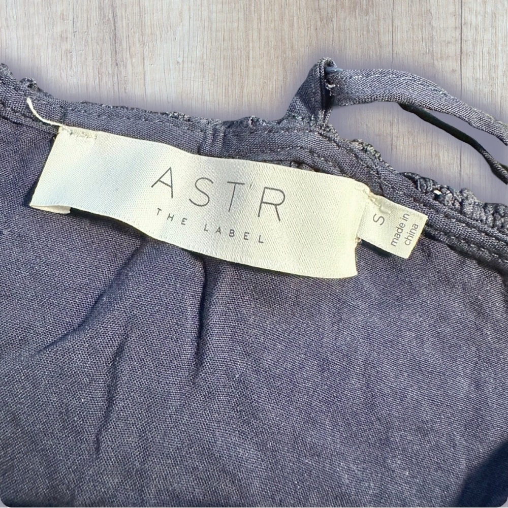ASTR The Label Navy Blue ‘Lace Illusion Midi Dress’ Size Small - Picture 8 of 16